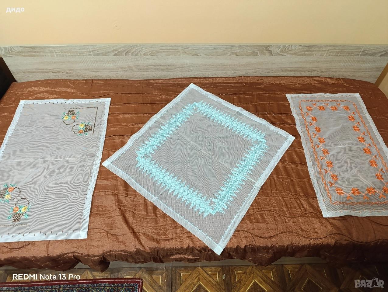 Каренца на тюл ръчна изработка, цена 20 лв за 3 броя , снимка 1