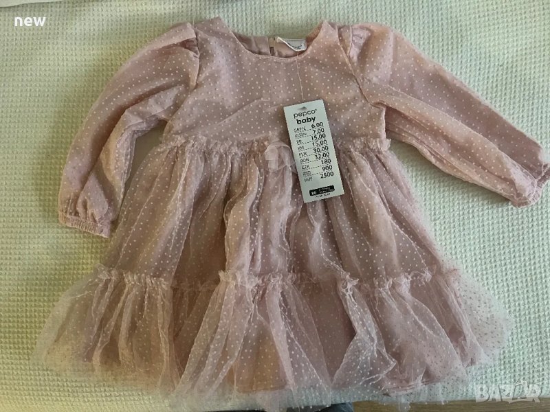 Нова розова рокля с размер 80, снимка 1