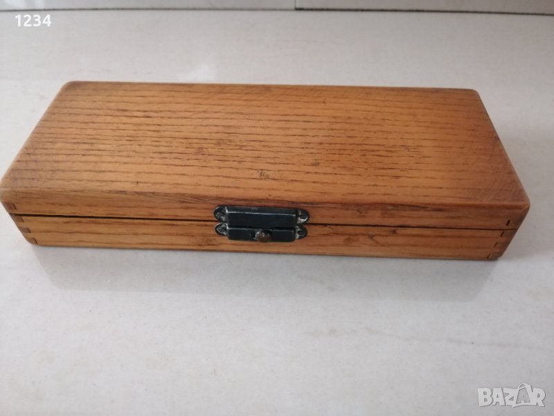 Дървена кутия 18.5 х 7 h 3 см. , снимка 1