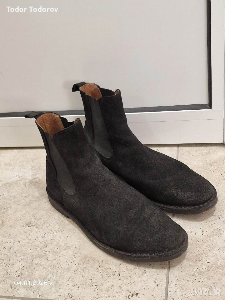 мъжки боти естествен велур, снимка 1