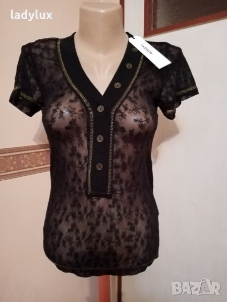 Fransa, Нова Ефектна Блузка, Размер S. Код 1183, снимка 1