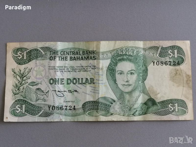 Банкнота - Бахами - 1 долар | 1974г., снимка 1