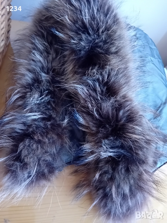 Богата естествена лисица /италианска качулка с лента, снимка 1