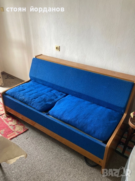 диван разтегателен,пружинени легла,маса разтегателна,стъклена масичка за телевизор, снимка 1