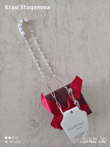 ПЕРЛЕНО Колие Нежно / Неръждаема СТОМАНА , снимка 1