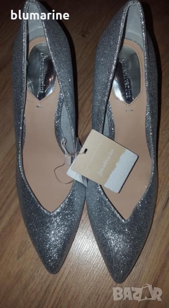 Дамски обувки - сребро, снимка 1