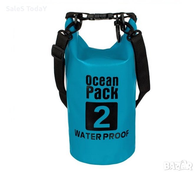 Водоустойчива чанта, сгъваема мешка, 28x18,5 см, 2 литра, снимка 1
