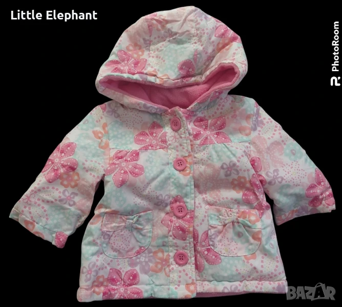 Яке с цветя за 3-6 мес бебе(полар),колекция"Flowers,Англия/ново, снимка 1