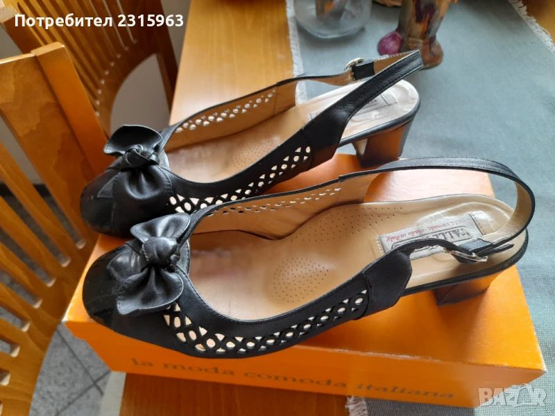 Летни дамски обувки на ток, снимка 1