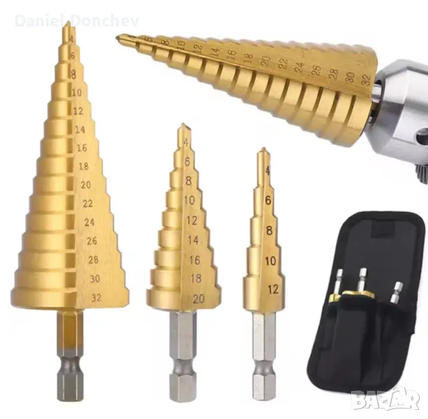 Стъпкови свредла за желязо или пластмаса, снимка 1