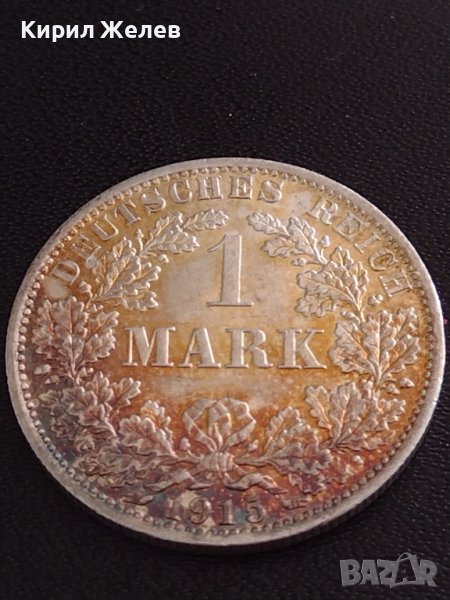 СРЕБЪРНА МОНЕТА 1 марка 1915г. Германска империя Вилхелм втори 86581, снимка 1