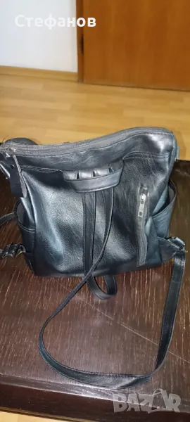 Дамска кожена раница -чанта, снимка 1