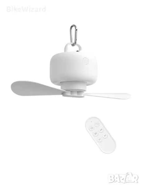 Вентилатор за къмпинг JISULIFE 8000 mAh  с дистанционно управление 4-ри скорости НОВ, снимка 1