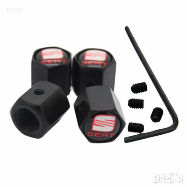 Защита от кражба! Метални капачки за вентили Сеат!, снимка 1