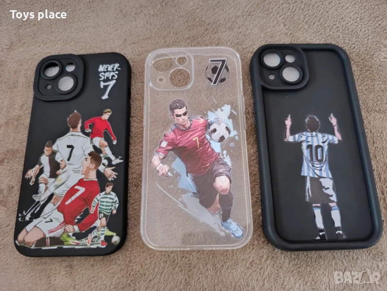 Кейсове с футболисти за iPhone 15, iPhone 15pro, iPhone 16 с Меси и Роналдо Messi and Ronaldo , снимка 1