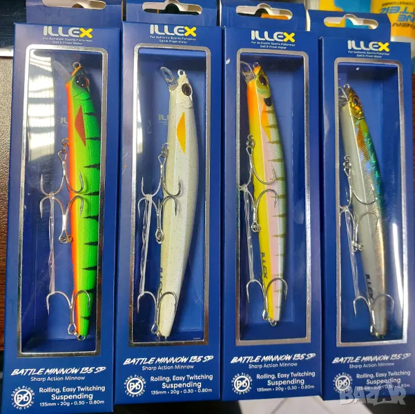Воблер Illex Battle Minnow 135 mm SP - 20g  за морски риболов, снимка 1