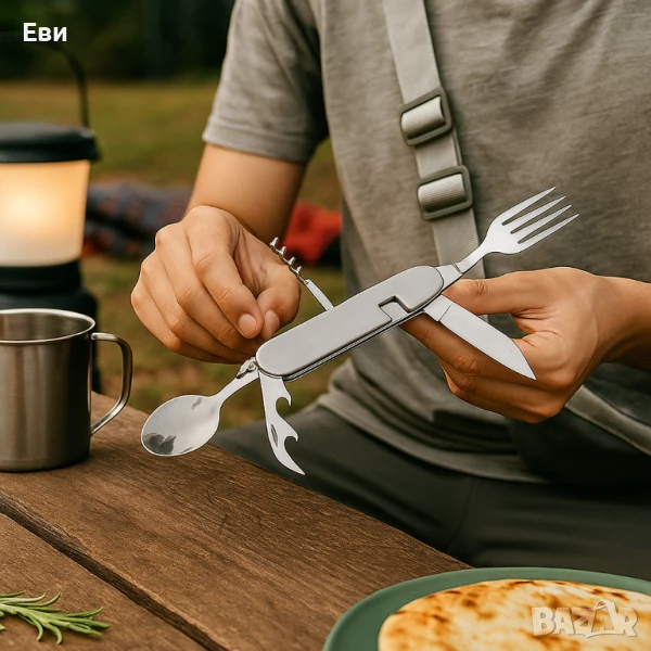 Мултифункционално ножче 6 в 1 – Всичко, от което се нуждаеш на открито, снимка 1