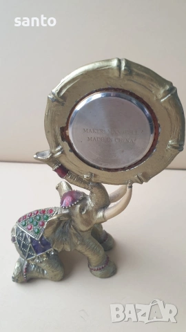 Бронзово слонче Часовник, снимка 6 - Антикварни и старинни предмети - 53244493