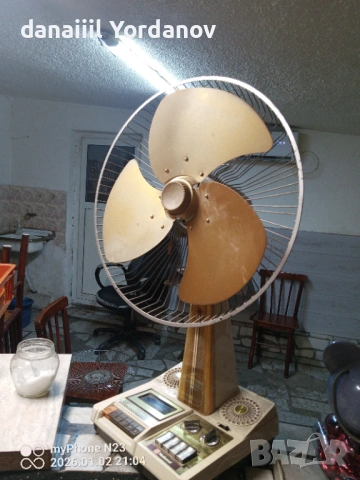 Ретро вентилатор National F-401C с КАСЕТОФОН – Колекционерски! 