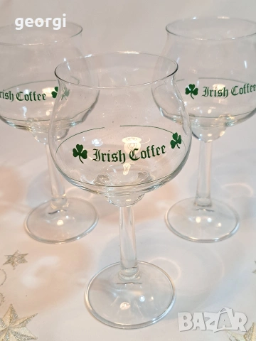 3 винтидж луксозни тънкостенни Irish coffee 32/2, снимка 2 - Чаши - 53056944
