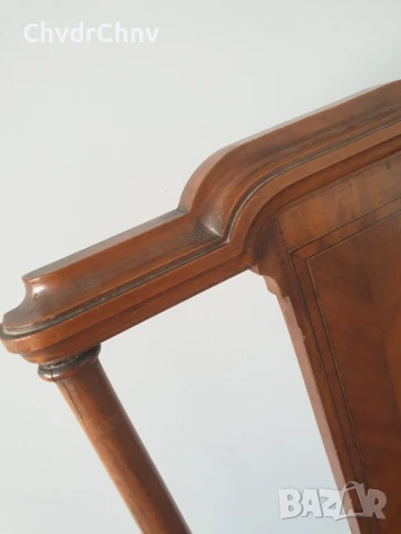 Френски ретро дървен стол с ратанова седалка 95см, снимка 10 - Столове - 50868826