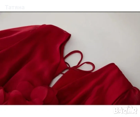 Червена официална рокля, снимка 6 - Рокли - 53108111
