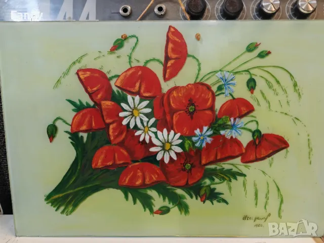 Картини върху стъкло 1960, снимка 3 - Антикварни и старинни предмети - 48343338