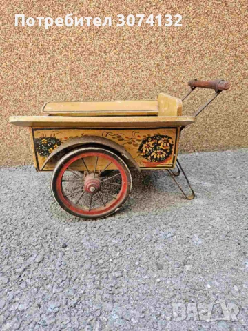 Ръчно изработена количка за цветя