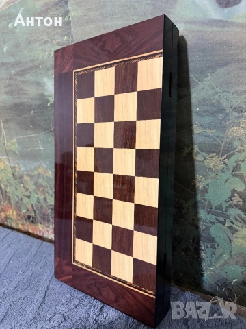 Шах и табла от дърво метални фигури., снимка 9 - Колекции - 53988607