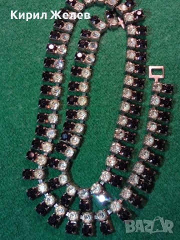 КРАСИВО РЕТРО КОЛИЕ с МНОГО КРИСТАЛИ и КАМЪНИ 72801, снимка 14 - Колиета, медальони, синджири - 30635942