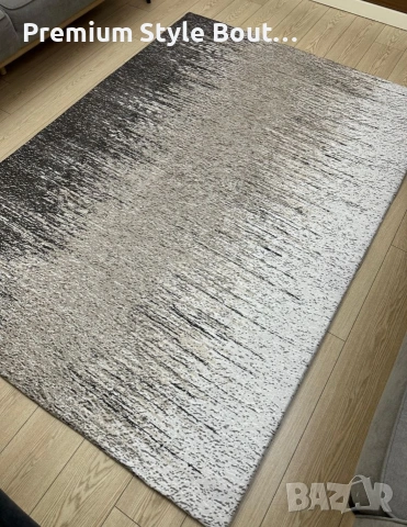 Модерен килим за хол 120х160см - Мраморен нюанс и 3D ефект, Противоплъзгащ, снимка 3 - Други стоки за дома - 53901052