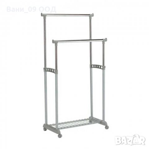 Топ модел! Подвижна двойна закачалка с етажерка, снимка 2 - Закачалки - 31905401