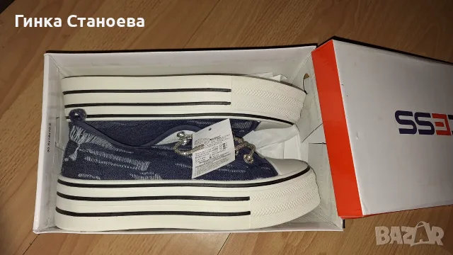 Дамски кецове на платформа , снимка 3 - Кецове - 56343581