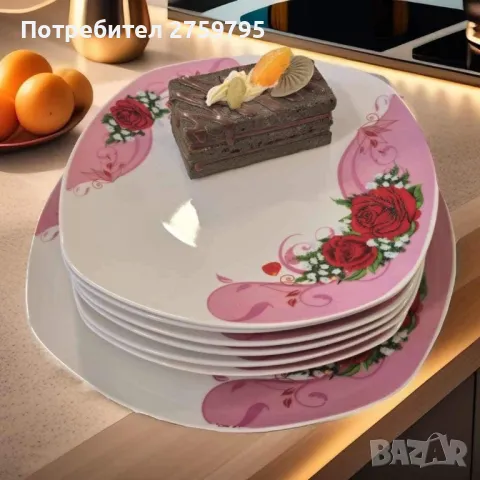 Десертни чинии от 7 части комплекта., снимка 1