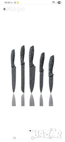 Комплект ножове ZEPHYR 1633 5-ножа и поставка черен или сив цвят, снимка 8 - Прибори за хранене, готвене и сервиране - 52482340