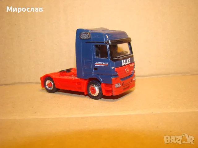 SCHUCO H0 1/87 MERCEDES ACTROS КАМИОН МОДЕЛ КОЛИЧКА ВЛЕКАЧ, снимка 1 - Колекции - 48456228