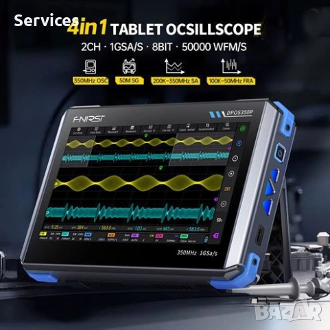 Цифров осцилоскоп таблет със 7" TFT LCD сензорен екран, двуканален, 100 MHz, снимка 4 - Друга електроника - 52682209