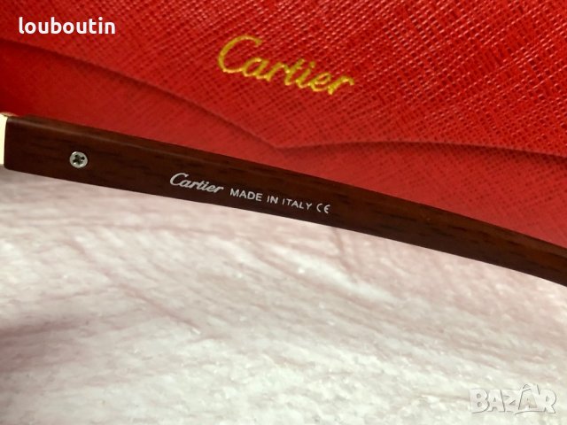 Cartier висок клас мъжки слънчеви очила с дървени дръжки, снимка 10 - Слънчеви и диоптрични очила - 42092535