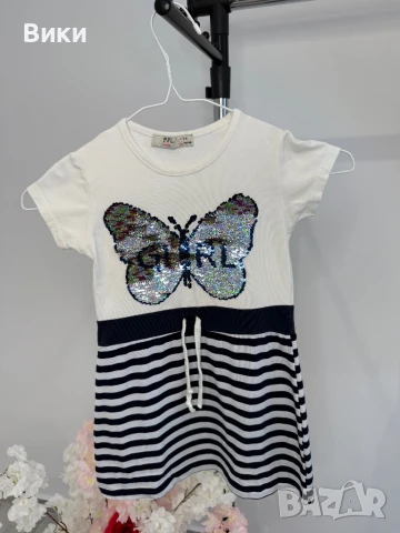 Детска рокля 5-6г но е умалена отговаря на 4-5г, снимка 4 - Детски рокли и поли - 50738141