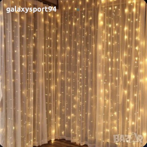 LED Завеса 3 х 3 м Студено бяла White 420лампи с Опция Снаждане, снимка 4 - Лед осветление - 38583586