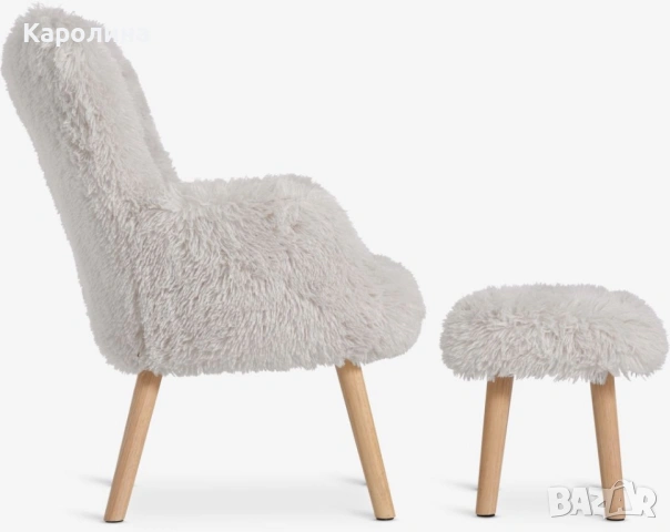 Кресло + таборетка, снимка 2 - Дивани и мека мебел - 53170135