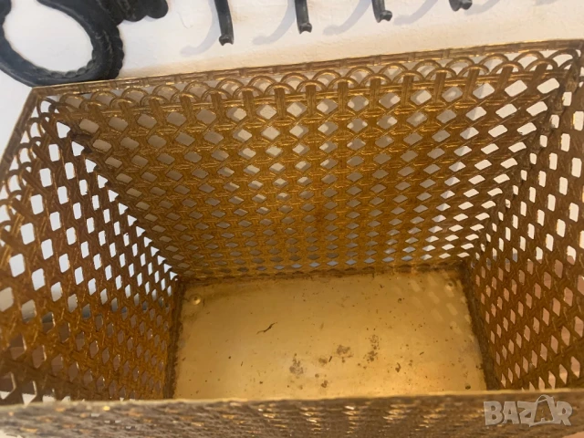 Красив метален  кош* златист цвят* за декорация*Кашпа, снимка 4 - Други стоки за дома - 51361110