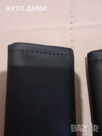 2 бр.-7.80лв Черни изцяло кожени калъфи протектори за колан на авто седалка , снимка 3 - Аксесоари и консумативи - 49469004