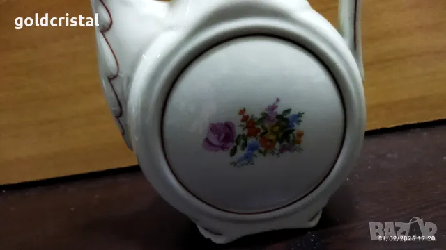 стар български порцелан каничка бърдуче за ракия , снимка 2 - Антикварни и старинни предмети - 48922818