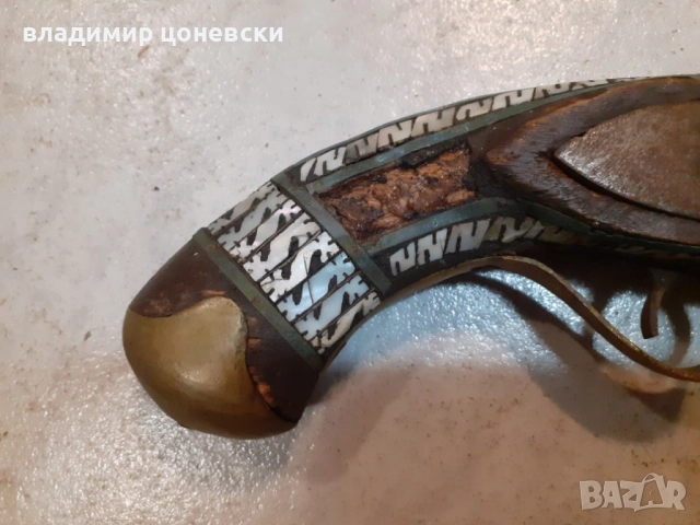 Красив автентичен кремъчен пистолет от 19 век,пищов,оръжие, снимка 5 - Колекции - 52016363