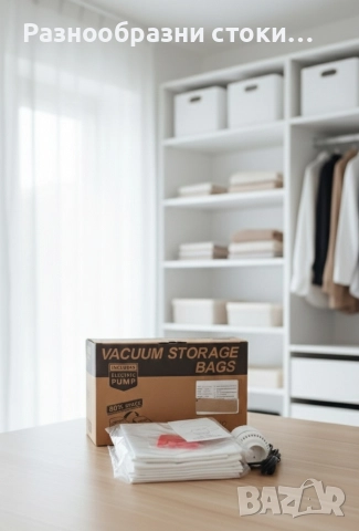 Комплект за Вакуумно Съхранение на Дрехи