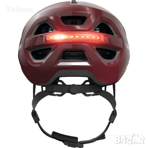 Нова каска ABUS Urban-I 4.0 – Chestnut Red | За велосипед и тротинетка, снимка 5 - Велосипеди - 55931073
