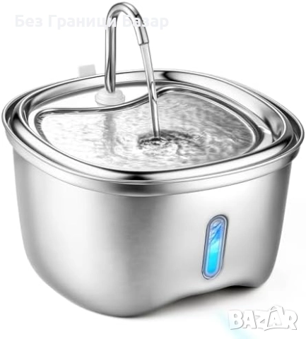 Нов фонтан Неръждаемa котешка поилка 3.5L с филтри и 3 режима на струята