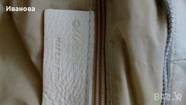 Голяма бяла чанта от естествена кожа, снимка 6 - Чанти - 54017354