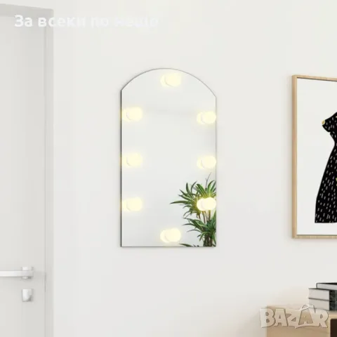 Огледало с LED лампи, 70x40 см, стъкло, арка Код P69, снимка 4 - Огледала - 49145982